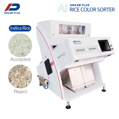 Efisiensi Tinggi 2 Chute RGB Rice Sorter Machine 160 Saluran
