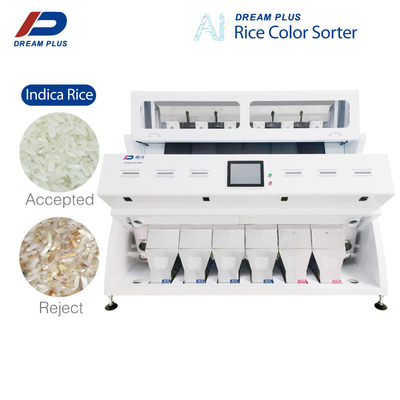6 Chutes RGB Rice Color Sorter Untuk Pengolahan Penggilingan Padi Penyortiran Terbalik