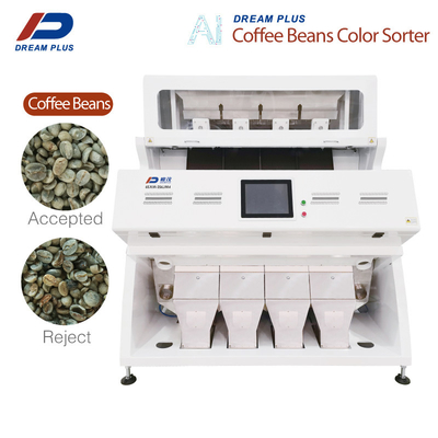 CCD RGB Camera Mesin Sortasi Biji Kopi 4 Chutes