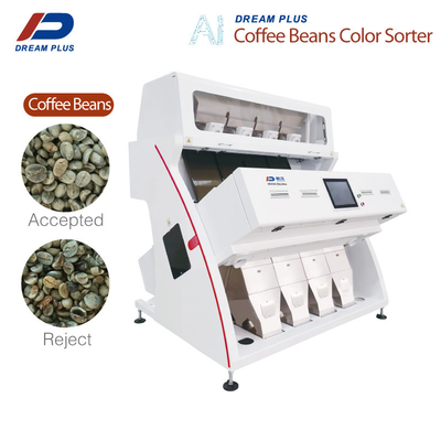 CCD RGB Camera Mesin Sortasi Biji Kopi 4 Chutes