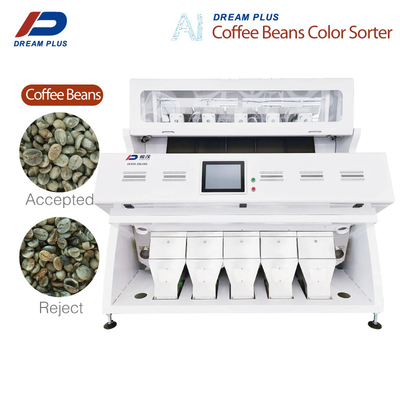 Industri 5 Chutes Mesin Warna Biji Kopi Dengan Kamera RGB Instalasi Mudah