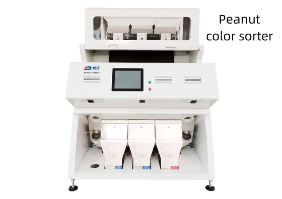 Efisiensi Tinggi CCD Peanut Color Sorter 192 Channel 3 Chute