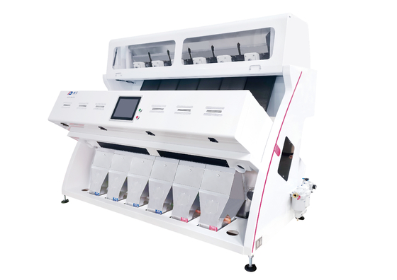 6 Chutes 384 Saluran CCD RGB Penyortir Gandum Gandum Pertanian Kapasitas Tinggi