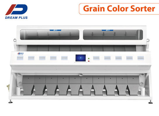 Intelligent 10 Chutes Optical CCD Grain Color Sorter 6 - 7t/H Kapasitas 640 Saluran