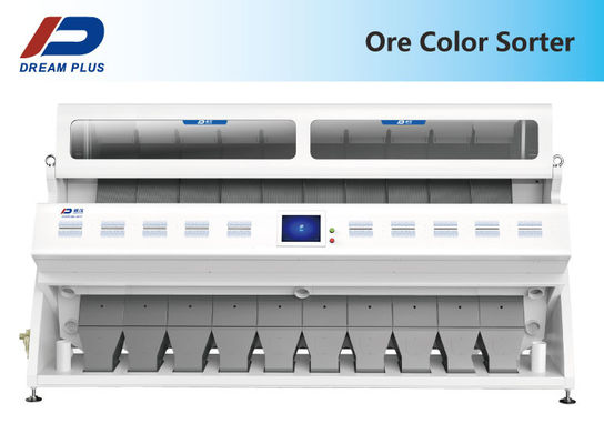 Intelligent 10 Chutes Optical CCD Grain Color Sorter 6 - 7t/H Kapasitas 640 Saluran