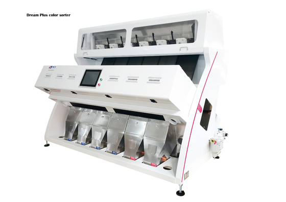 6 Chutes Grain Color Sorter RGB Dengan High Frequency Ejector
