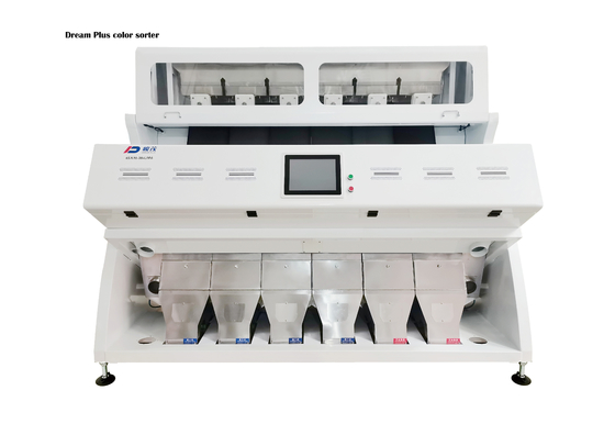6 Chutes Grain Color Sorter RGB Dengan High Frequency Ejector