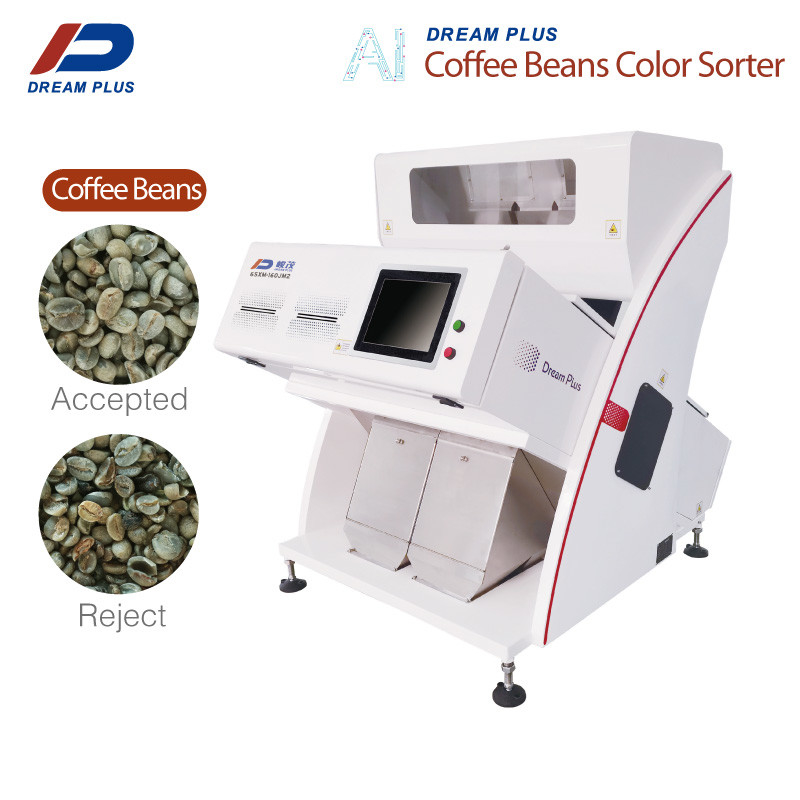 2 Chutes Coffee Bean Color Sorter Akurasi 99,9%