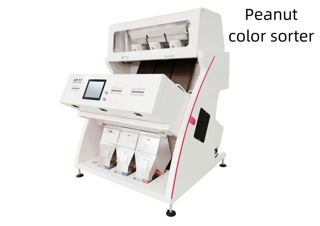 Efisiensi Tinggi CCD Peanut Color Sorter 192 Channel 3 Chute