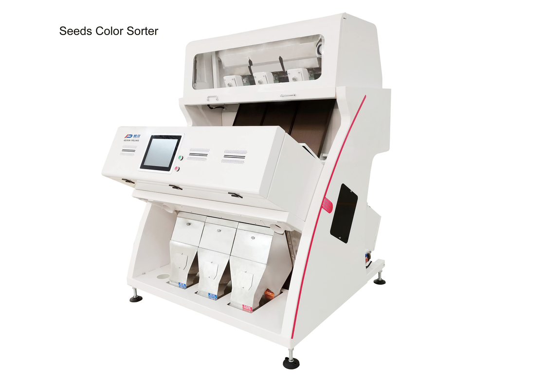 3 Chutes Seeds Color Sorter Dengan Penyortiran Sekunder